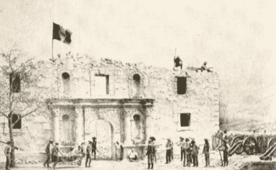 Texas History Headlines - 1836 - Jim Bowie takes Ill at the Alamo